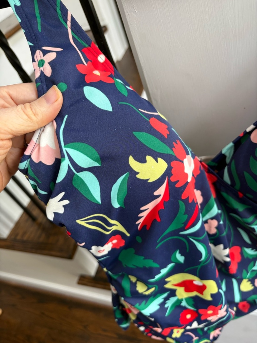 Boden Navy Floral One-Piece Size 14 - Picture 5 of 8